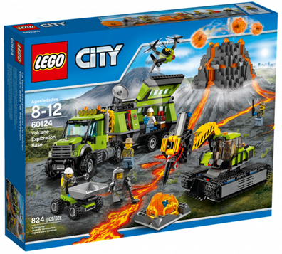 LEGO Set-Volcano Exploration Base-Town / City / Volcano Explorers-60124-1-Creative Brick Builders